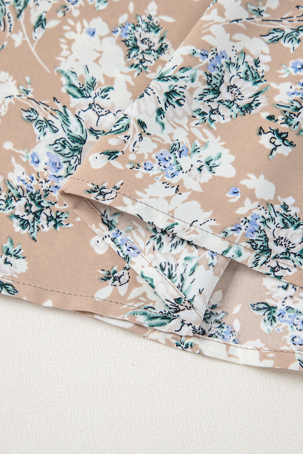 Khaki Maple Grove Floral Smocked Puff Sleeve Long Dress-Chaelisa's New Jammies