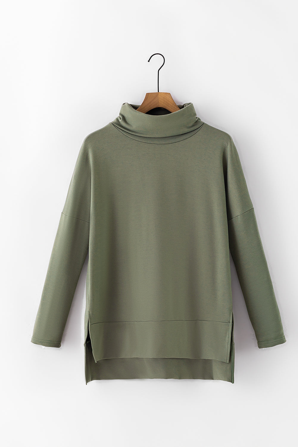 Jungle Green Cowl Neck Shift Tunic Top-Chaelisa's New Jammies