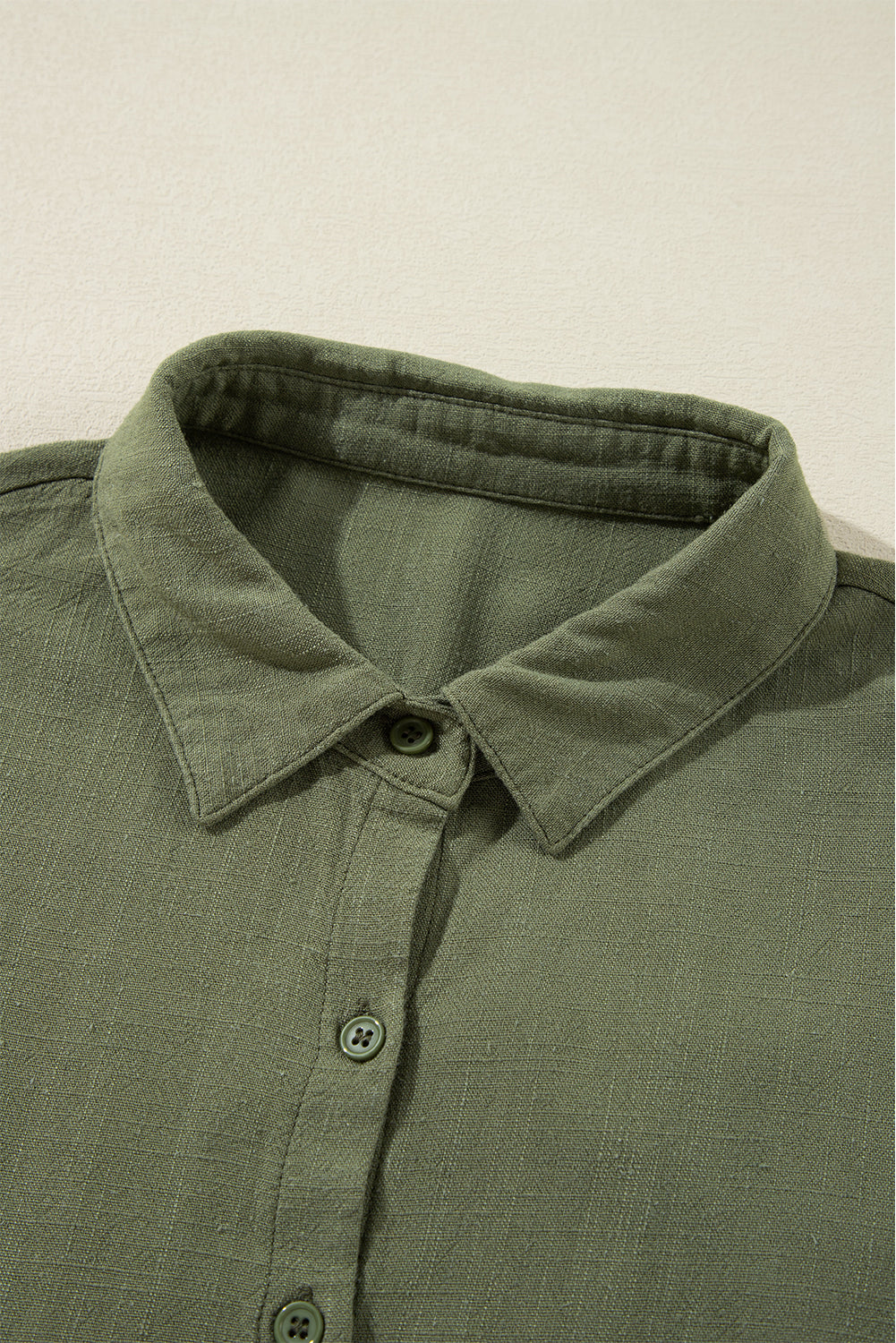 Jungle Green Puff Sleeve Buttoned Tiered Pleated Shirt Mini Dress-Chaelisa's New Jammies