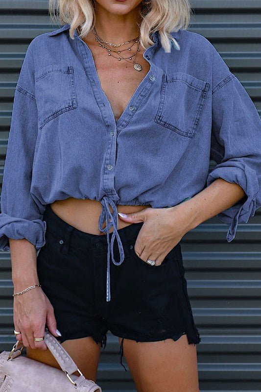 Denim cropped top - Chaelisa's New Jammies