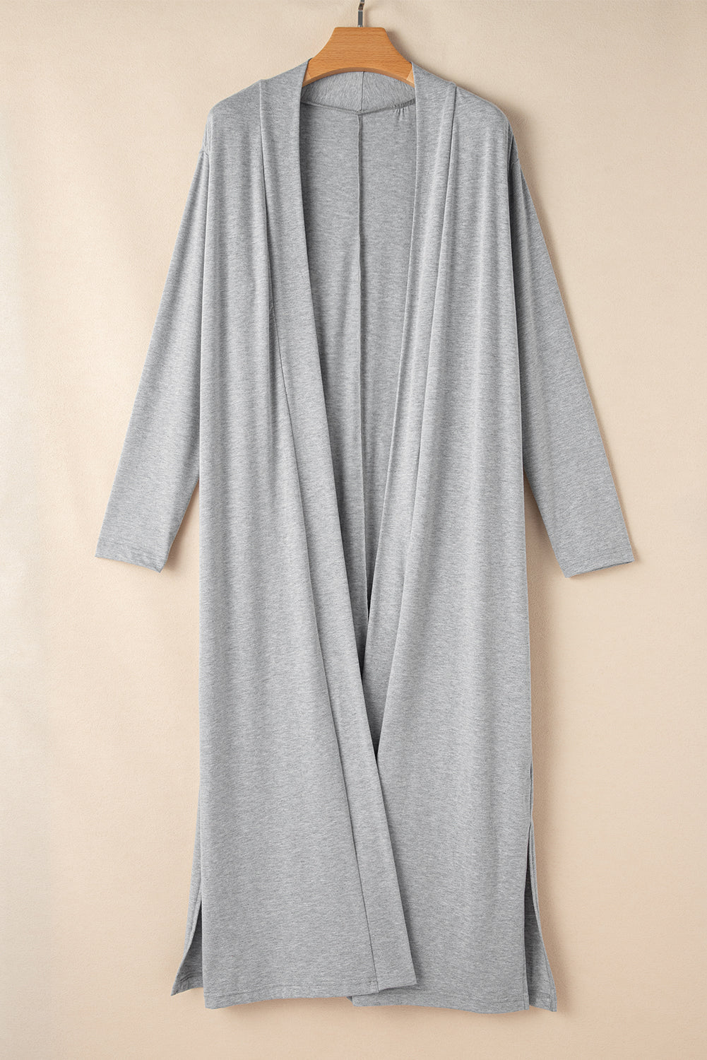 Light Grey Split Long Cardigan and Skinny Pants Lounge Set-Chaelisa's New Jammies