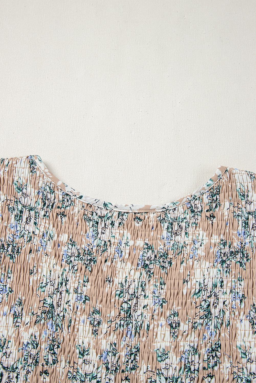 Khaki Maple Grove Floral Smocked Puff Sleeve Long Dress-Chaelisa's New Jammies