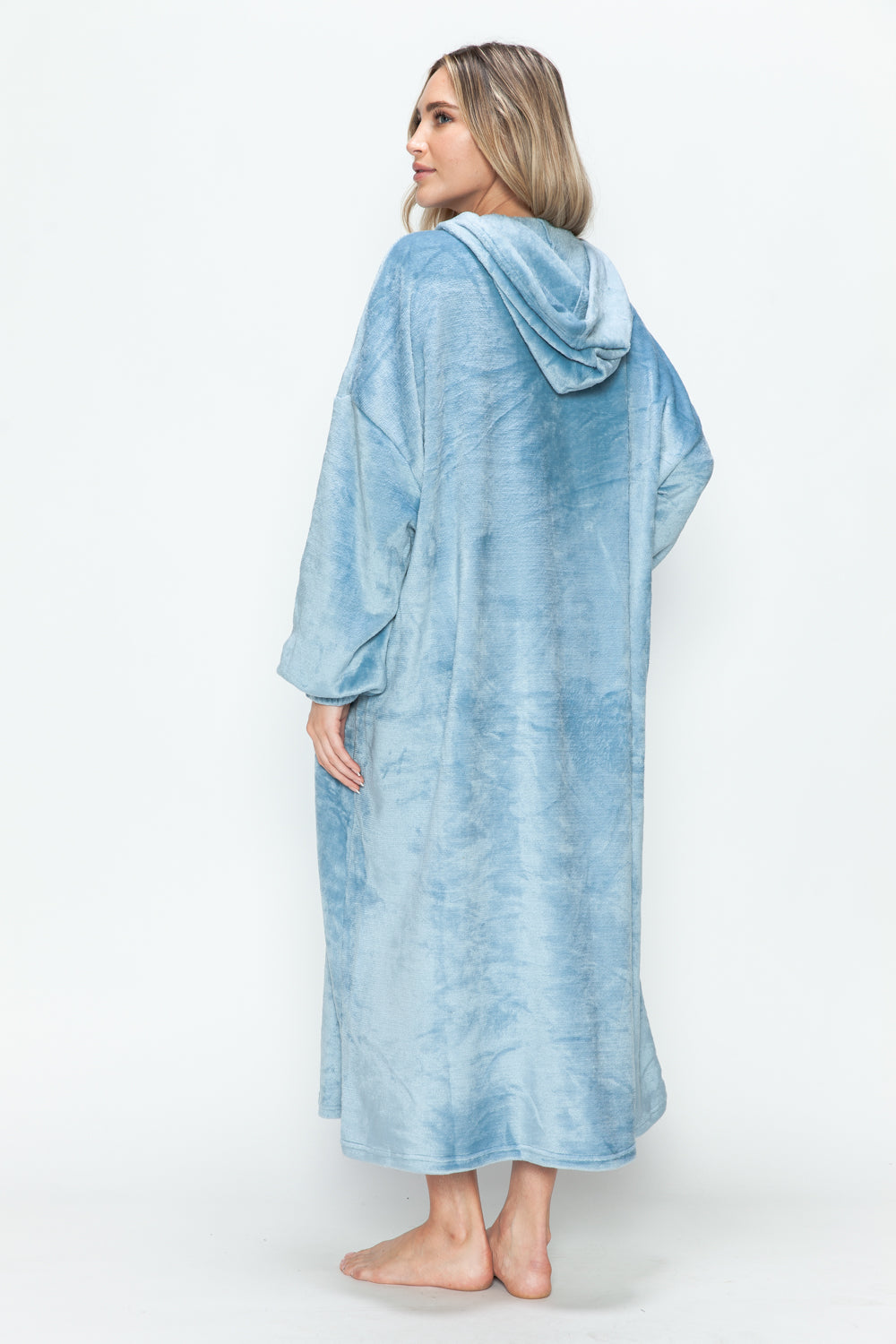 Double Take Full Size Pocketed Hooded Midi Lounge Dress-Chaelisa's New Jammies