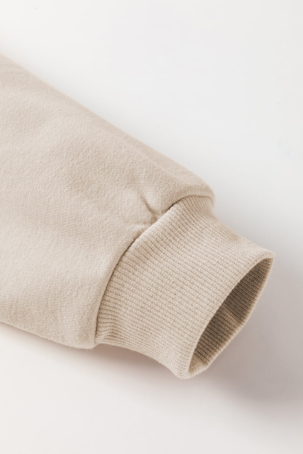 Parchment Knit Crochet Exposed Seam Ribbed Trim Sweatshirt-Chaelisa's New Jammies