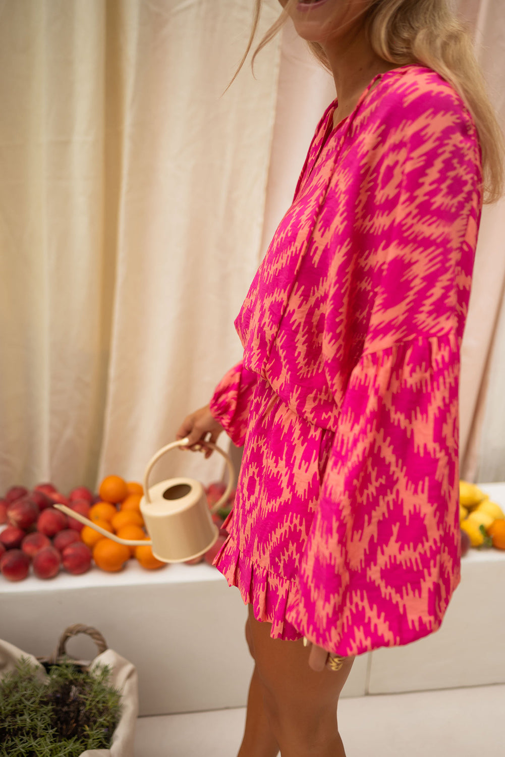 Rose Western Aztec Geometric Print Top and Ruffled Shorts Set-Chaelisa's New Jammies