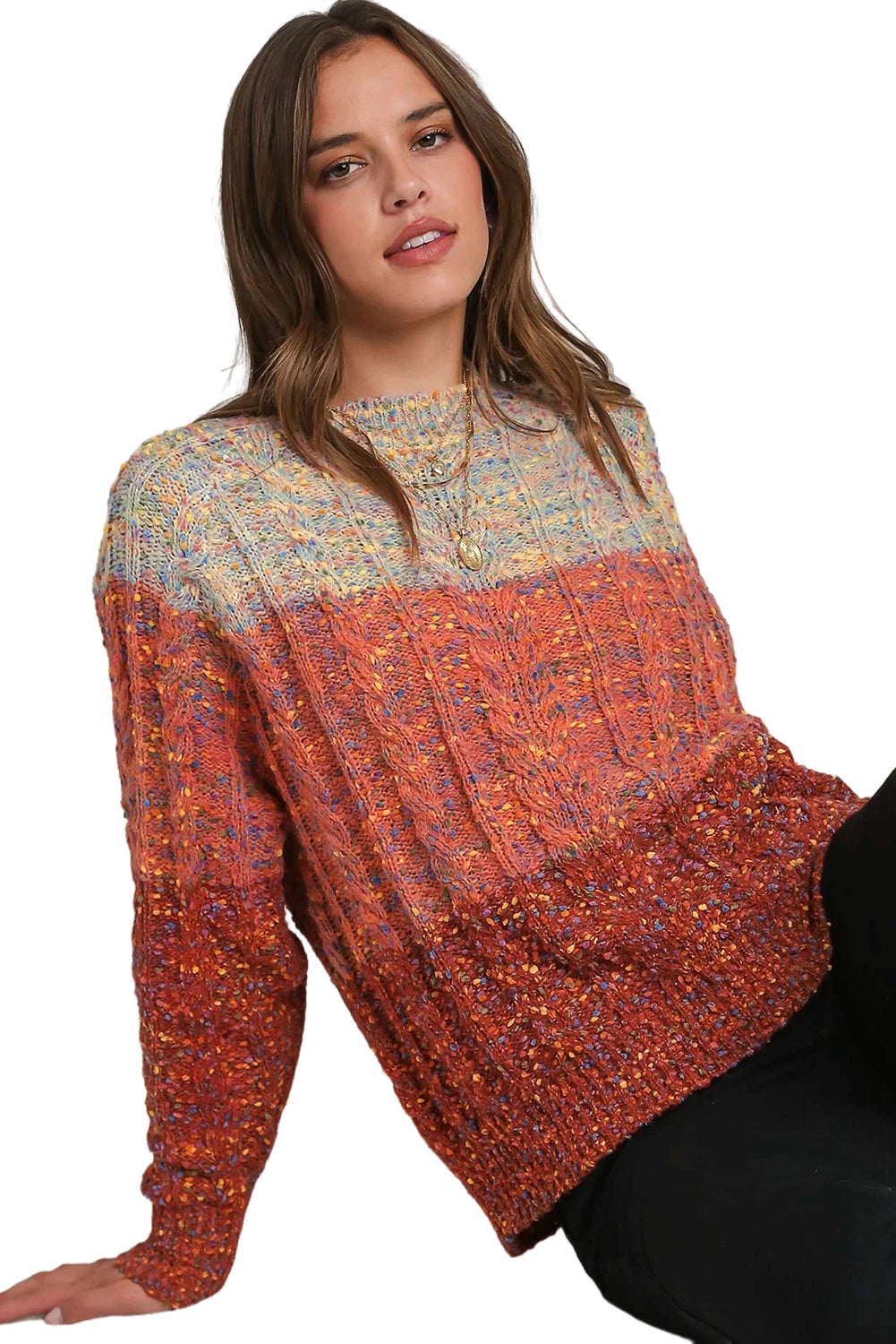 Multicolour Colorful Confetti Wool Ball Knitted Sweater-Chaelisa's New Jammies