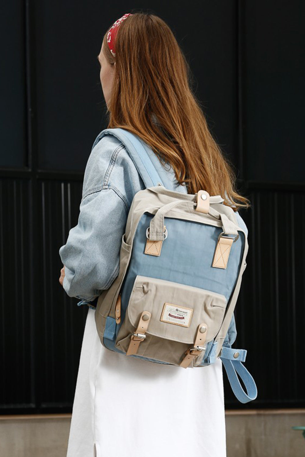 Himawari Contrast Waterproof Nylon Backpack Bag-Chaelisa's New Jammies