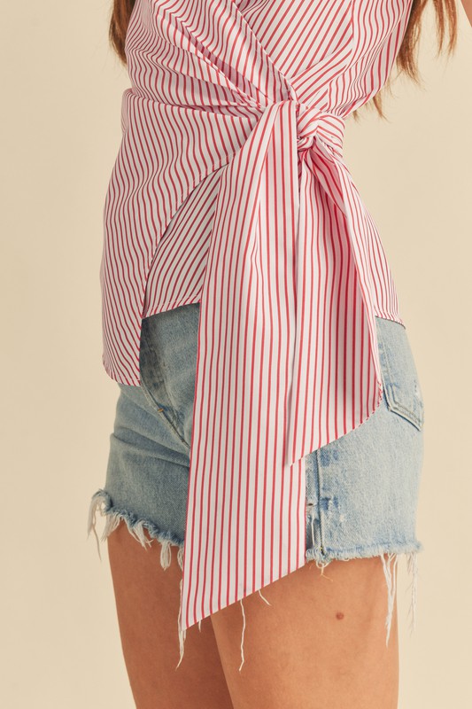 Aemi + Co Side Knotted Surplice Striped Cami-Chaelisa's New Jammies
