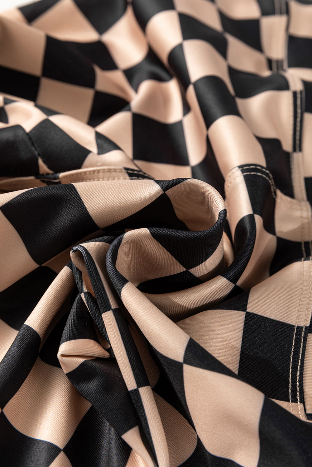 Khaki Checkered Pattern High Waist Skinny Leggings-Chaelisa's New Jammies