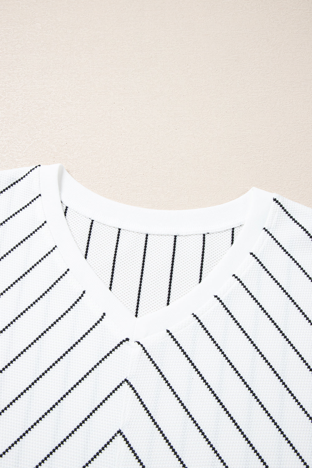 Black Stripe Chevron Striped V Neck Long Sleeve Casual Top-Chaelisa's New Jammies
