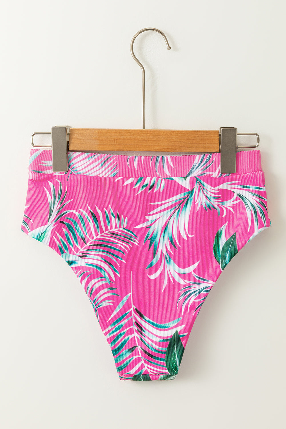 Rose Tropical Print Textured Bikini Bottoms-Chaelisa's New Jammies