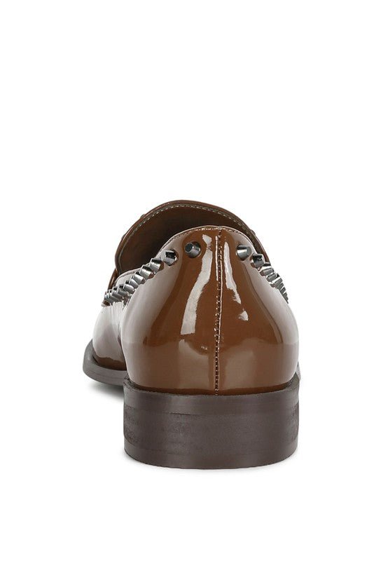 EMILIA Black Shine Forever Stud Penny Loafers - Chaelisa's New Jammies