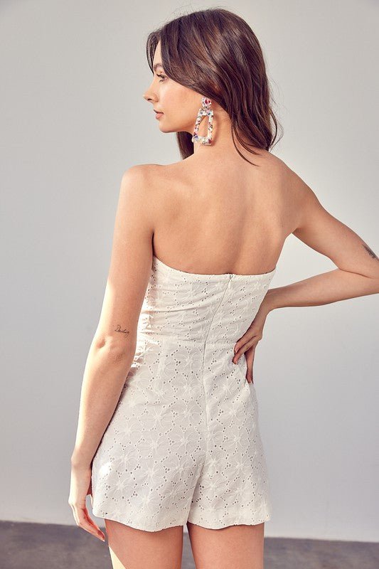 Eyelet Ruffle Romper - Chaelisa's New Jammies