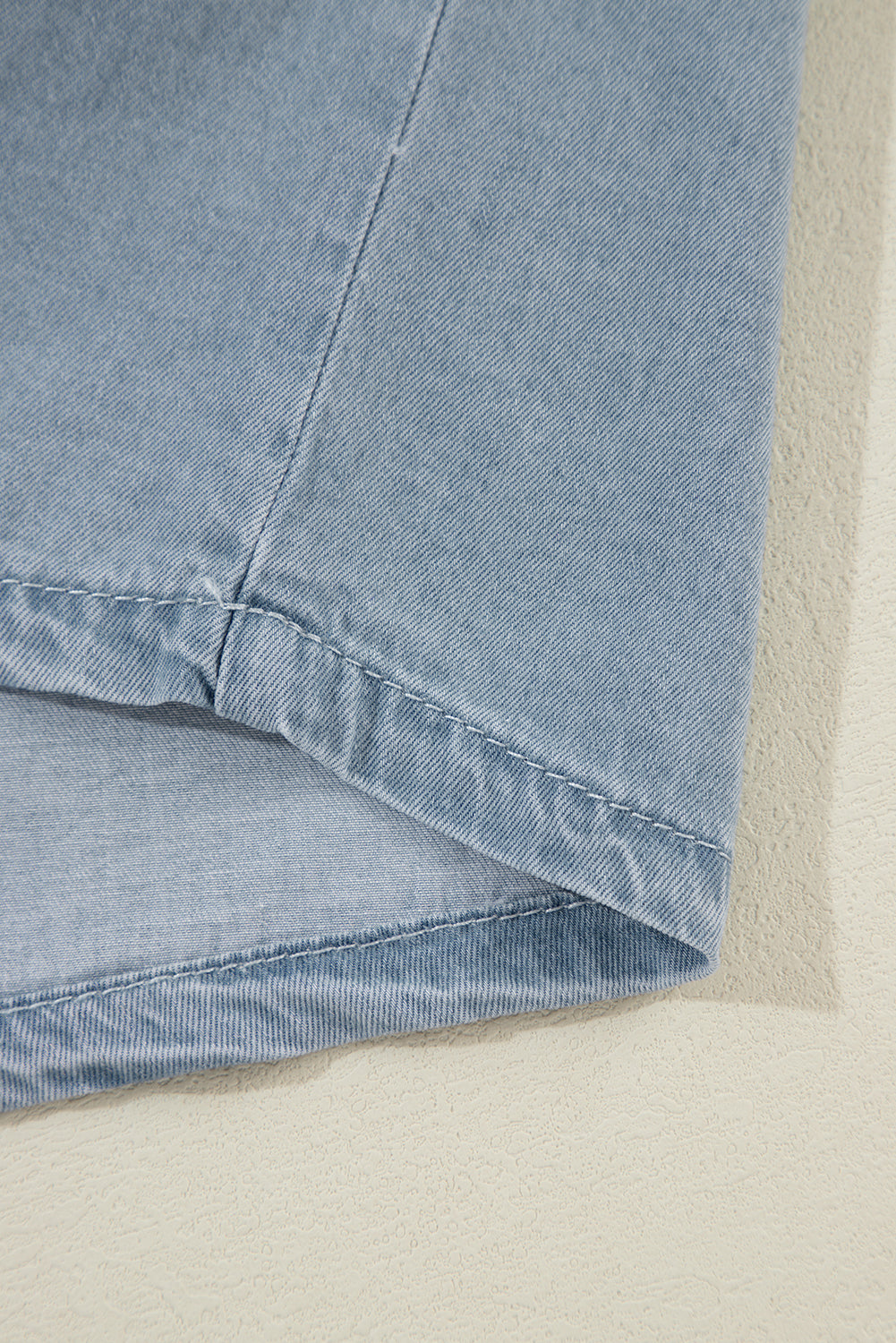 Dusk Blue Turn-down Collar Chambray Shirt-Chaelisa's New Jammies
