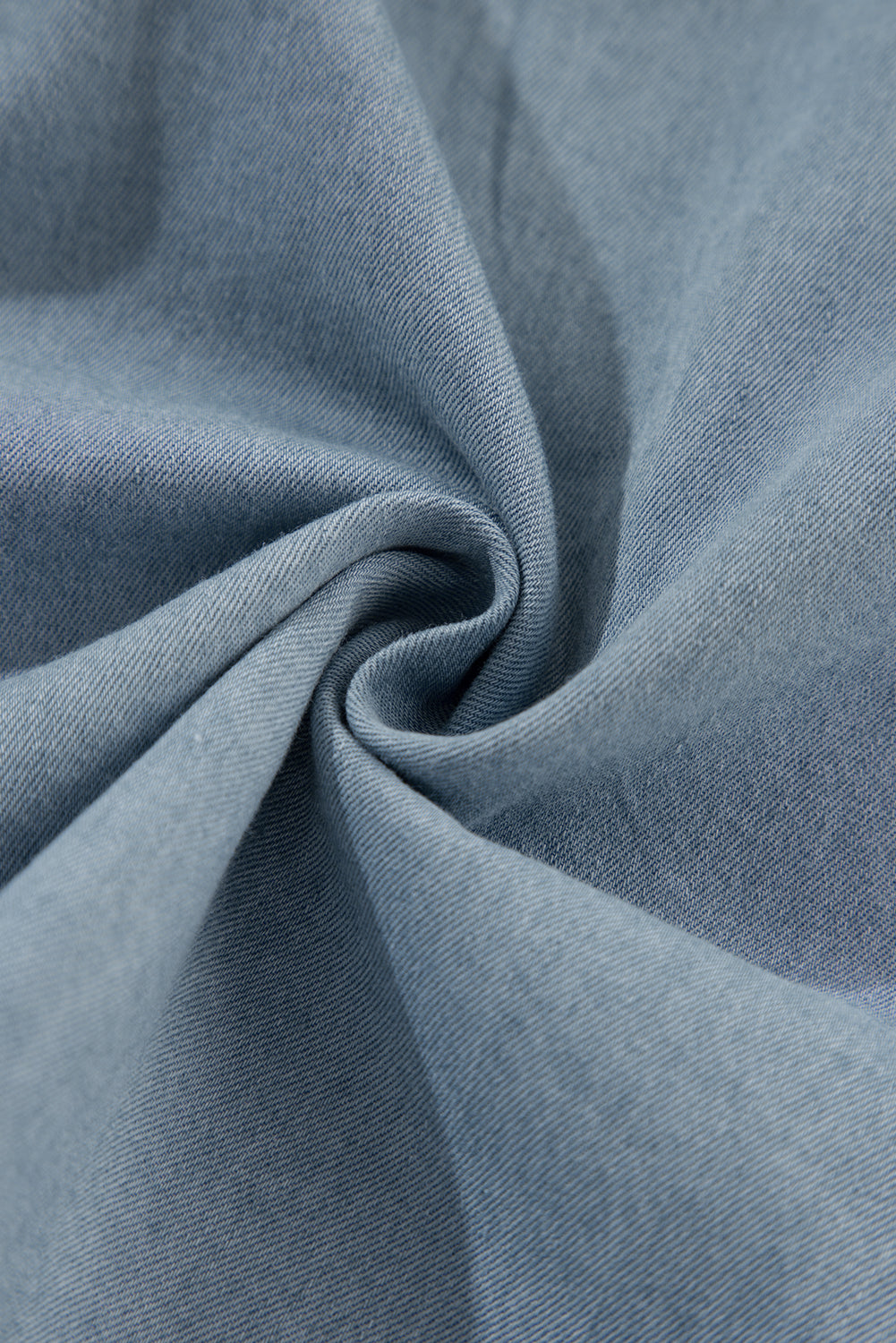 Dusk Blue Turn-down Collar Chambray Shirt-Chaelisa's New Jammies