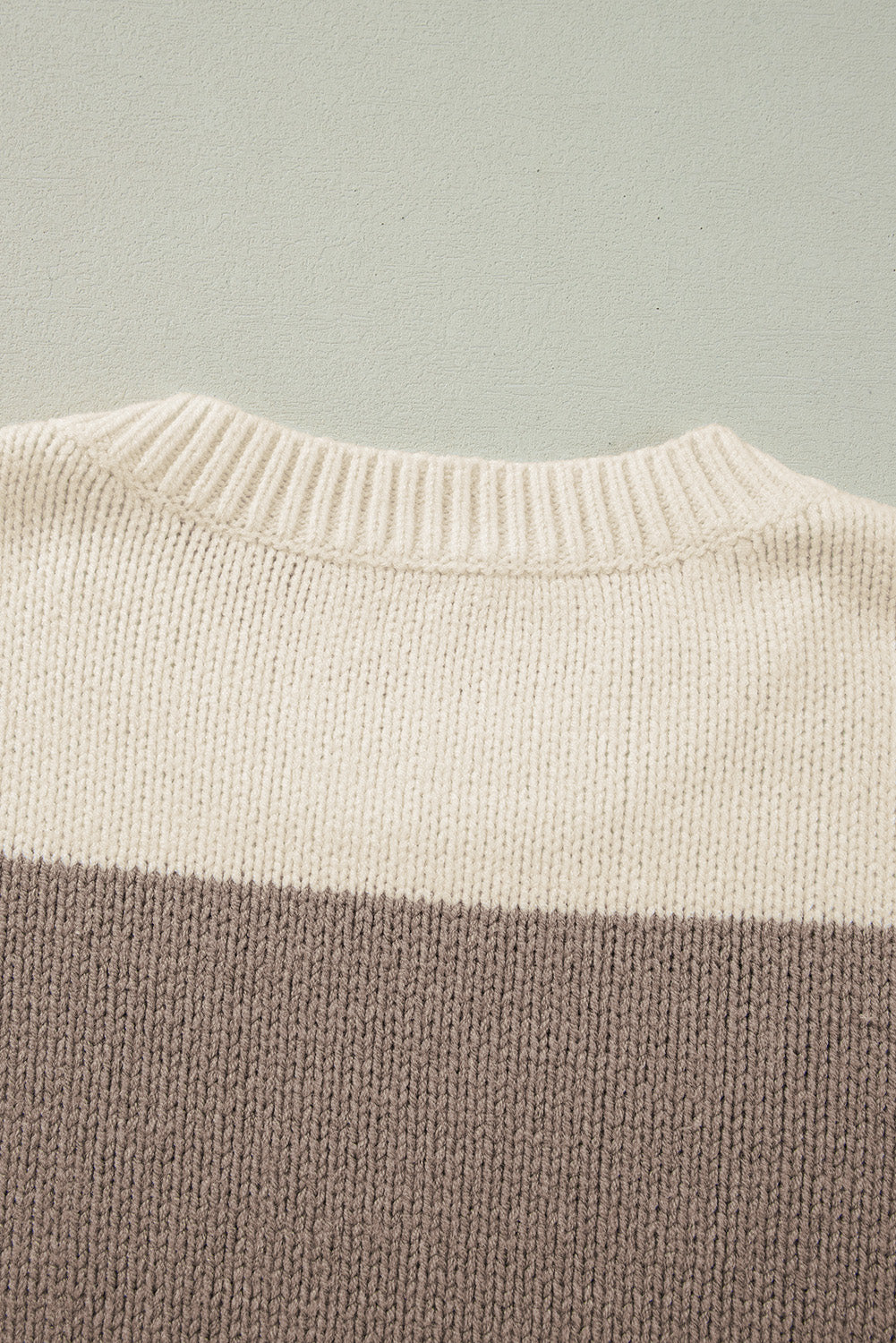 Simply Taupe Colorblock Loose Pullover Sweater-Chaelisa's New Jammies