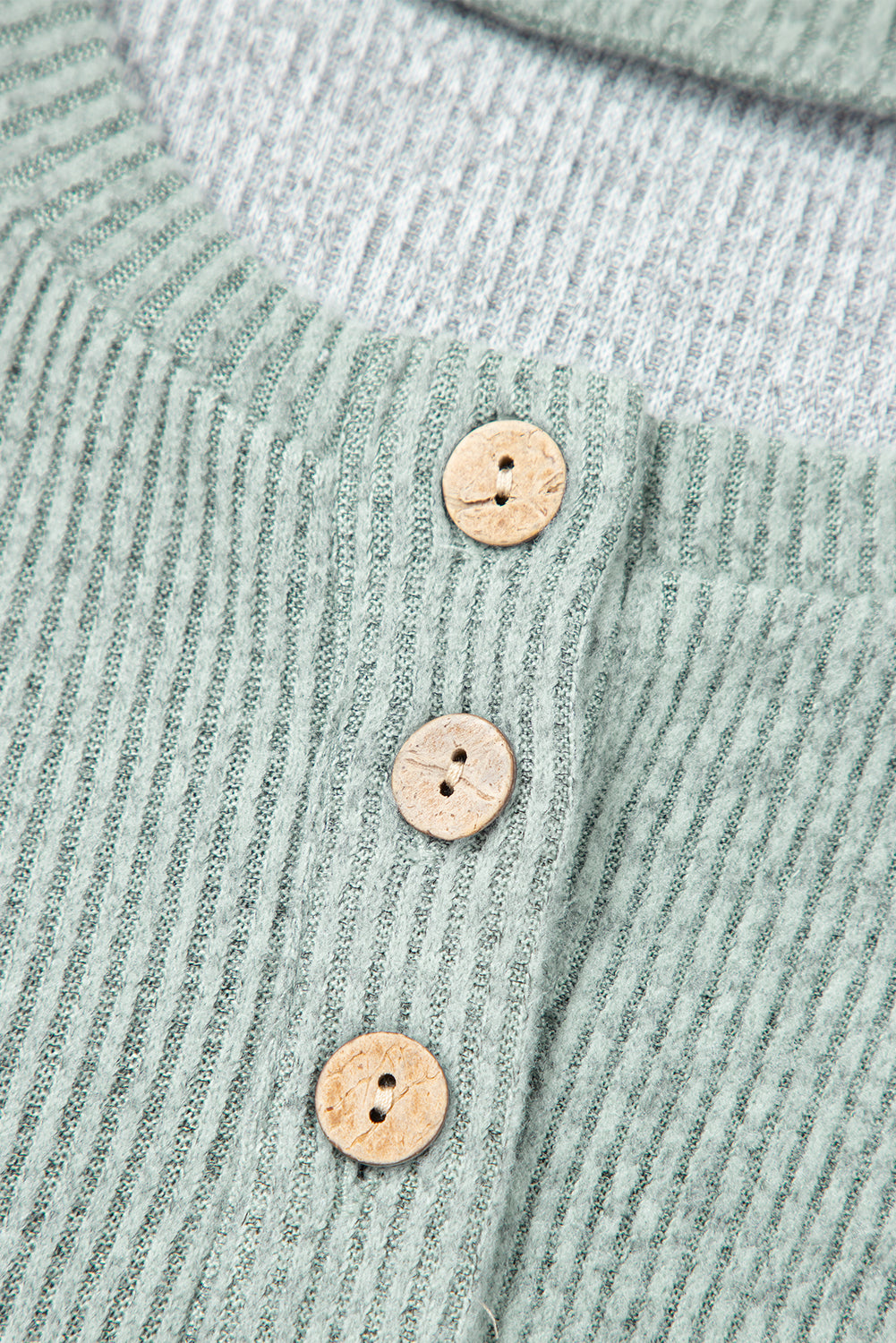 Light Grey Color Contrast Ribbed Loose Fit Long Sleeve Top-Chaelisa's New Jammies