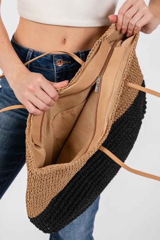 Fame Straw Braided Beach Tote Bag - Chaelisa's New Jammies