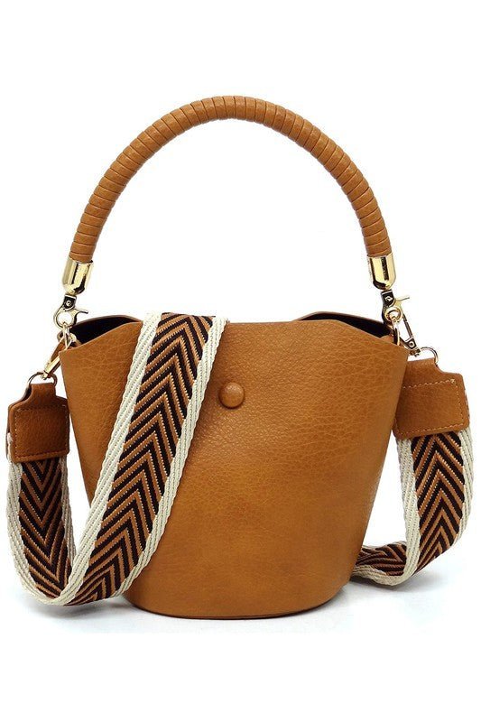 Fashion Bucket Crossbody Bag with Guitar Strap - Chaelisa's New Jammies