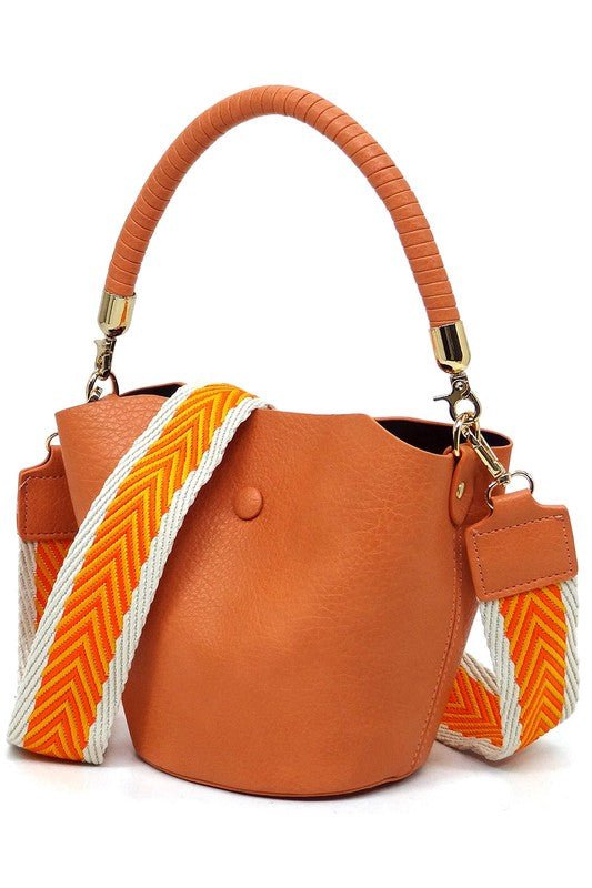 Fashion Bucket Crossbody Bag with Guitar Strap - Chaelisa's New Jammies