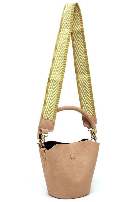 Fashion Bucket Crossbody Bag with Guitar Strap - Chaelisa's New Jammies