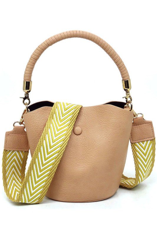 Fashion Bucket Crossbody Bag with Guitar Strap - Chaelisa's New Jammies