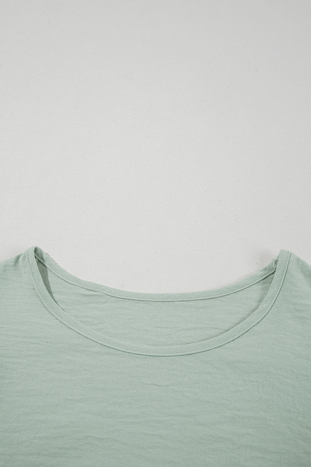 Clearly Aqua Solid Color Ruffled Short Sleeve Casual Blouse-Chaelisa's New Jammies