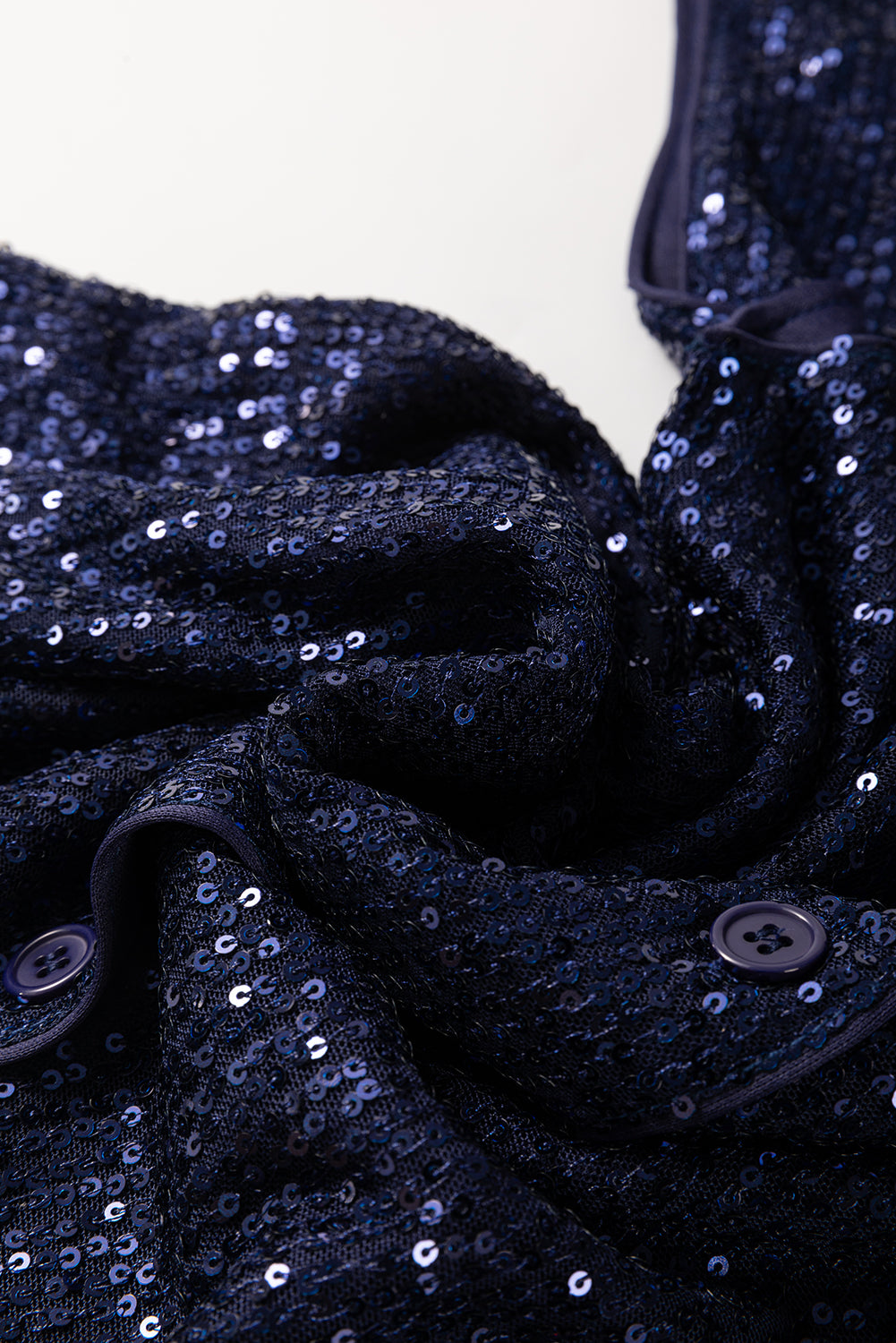 Dirty blue Sequined Deep V Neck Buttoned Tank Top-Chaelisa's New Jammies