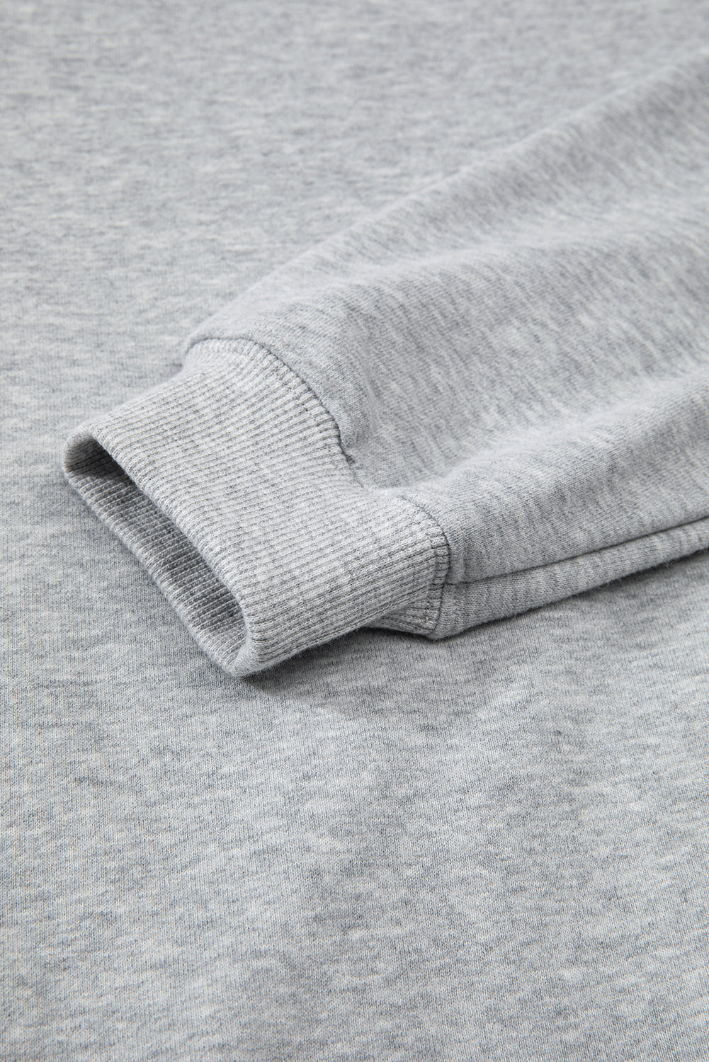 Gray Solid Fleece Lined Drop Shoulder Terry Sweatshirt-Chaelisa's New Jammies