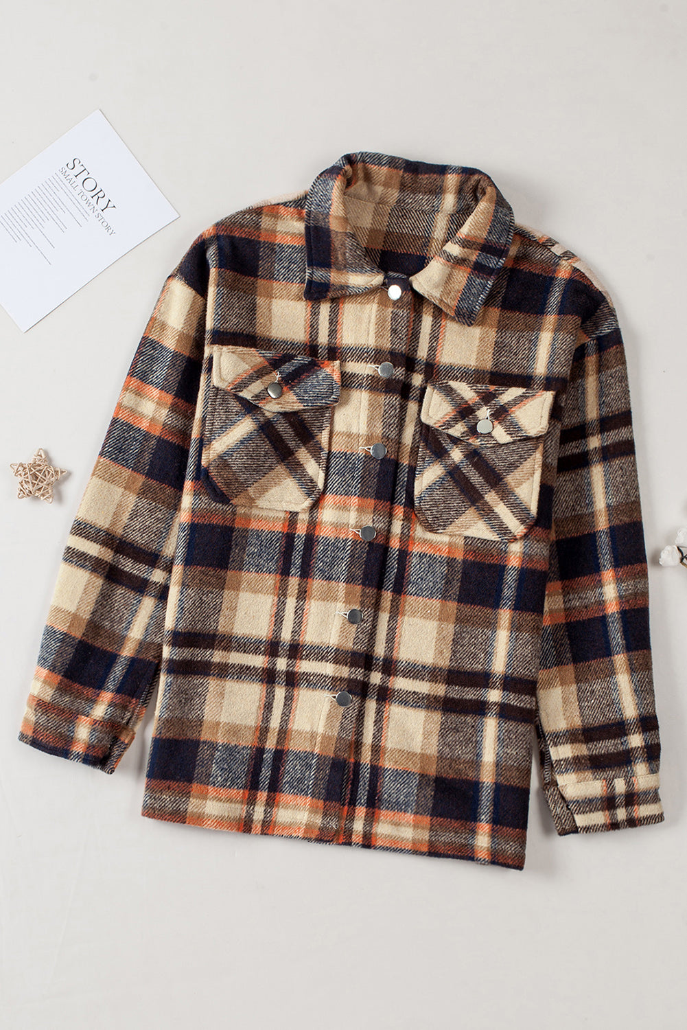 Multicolor Plaid Casual Button Up Flannel Shacket-Chaelisa's New Jammies