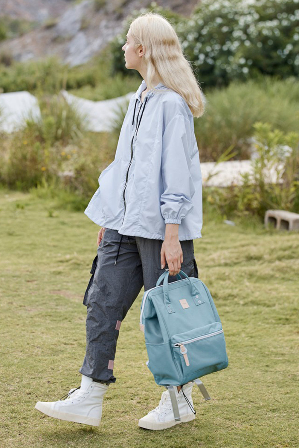 Himawari Water Resistant Canvas Backpack Bag with Side Pockets-Chaelisa's New Jammies