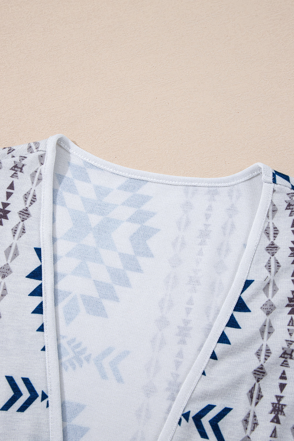 Sky Blue Western Aztec Printed Open Front Long Cardigan-Chaelisa's New Jammies