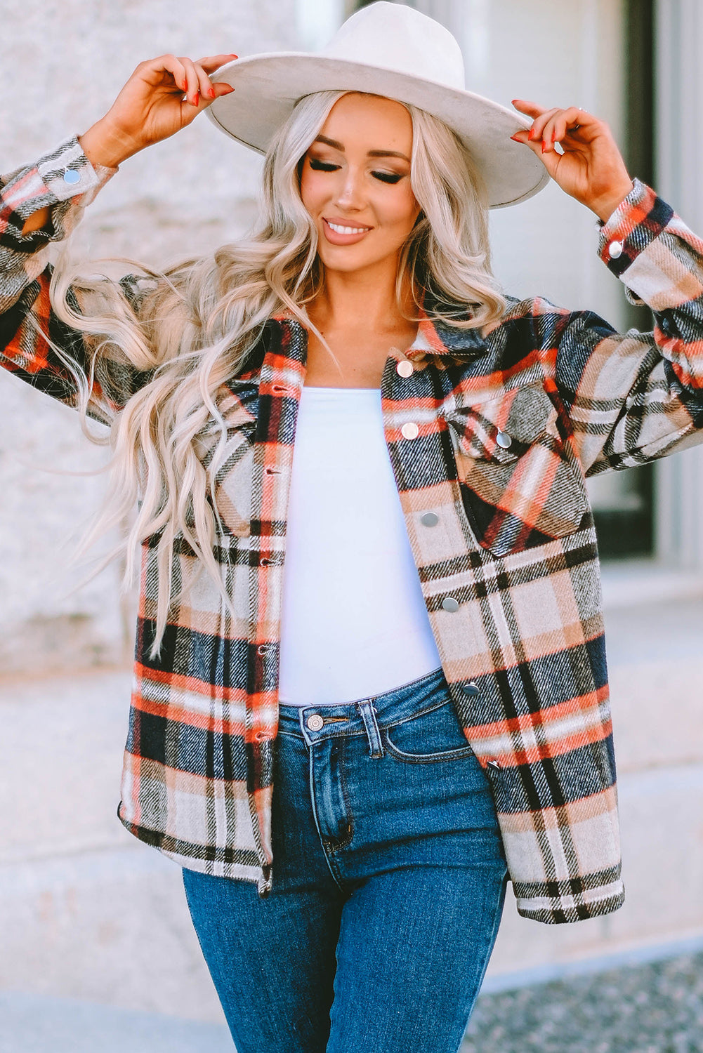 Multicolor Plaid Casual Button Up Flannel Shacket-Chaelisa's New Jammies
