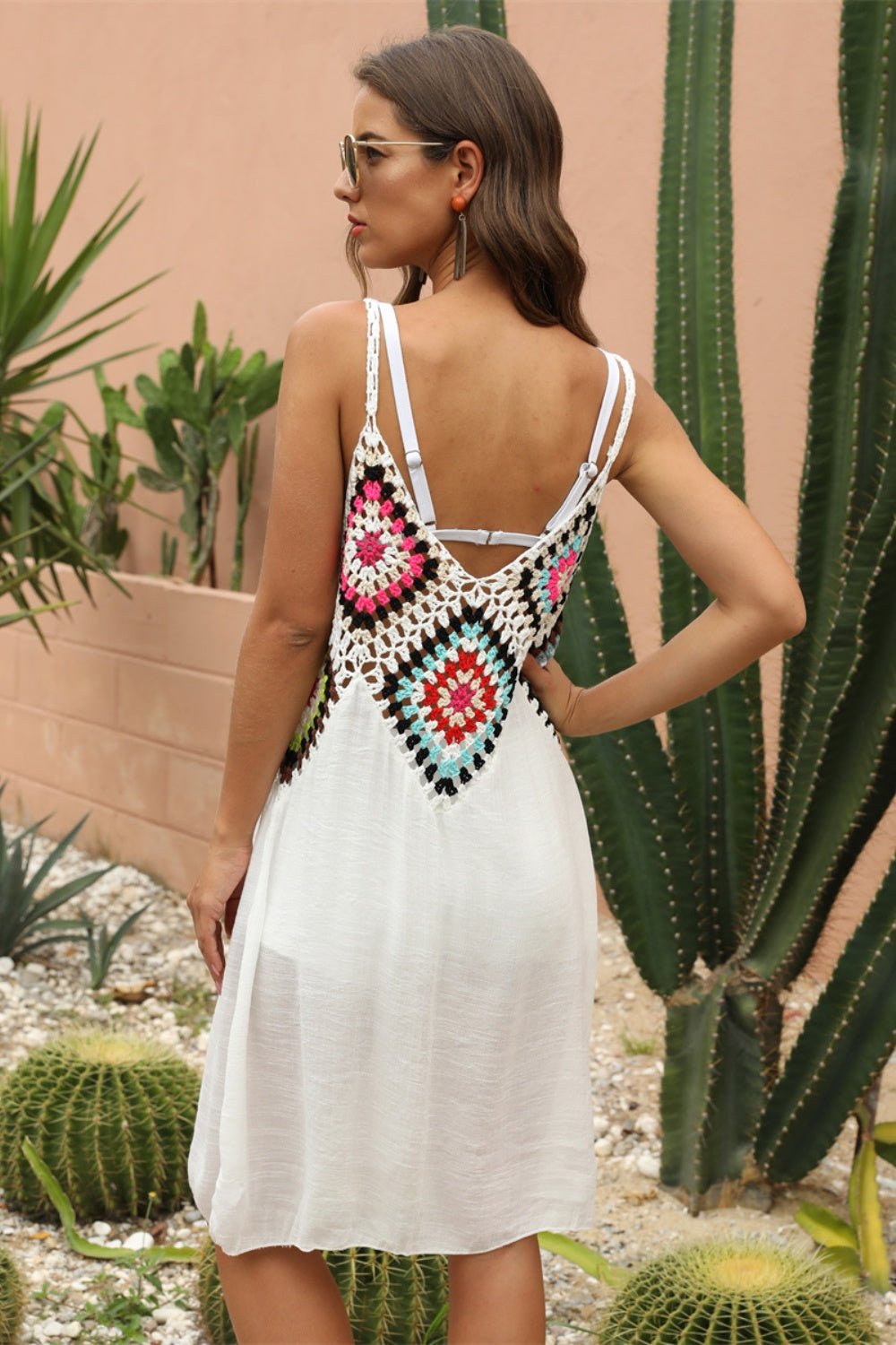 Geometric V - Neck Spaghetti Strap Cover Up Dress - Chaelisa's New Jammies