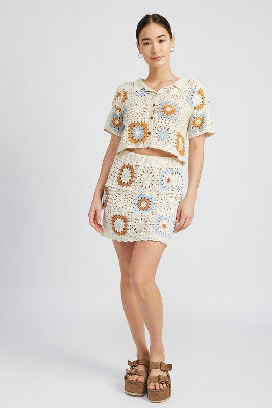 HIGH WAIST CROCHET MINI SKIRT - Chaelisa's New Jammies