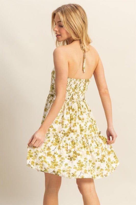 HYFVE Floral Print Halter Neck Tiered Mini Dress - Chaelisa's New Jammies