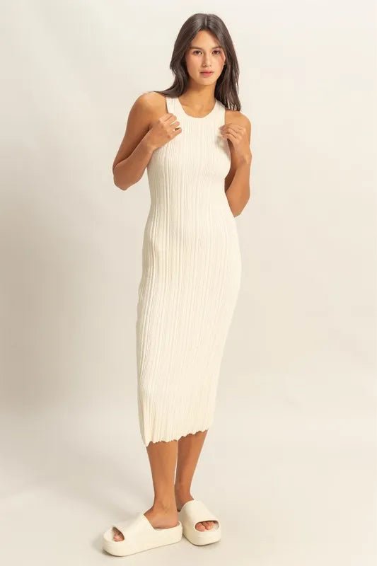 HYFVE Round Neck Bodycon Ribbed Knit Dress - Chaelisa's New Jammies