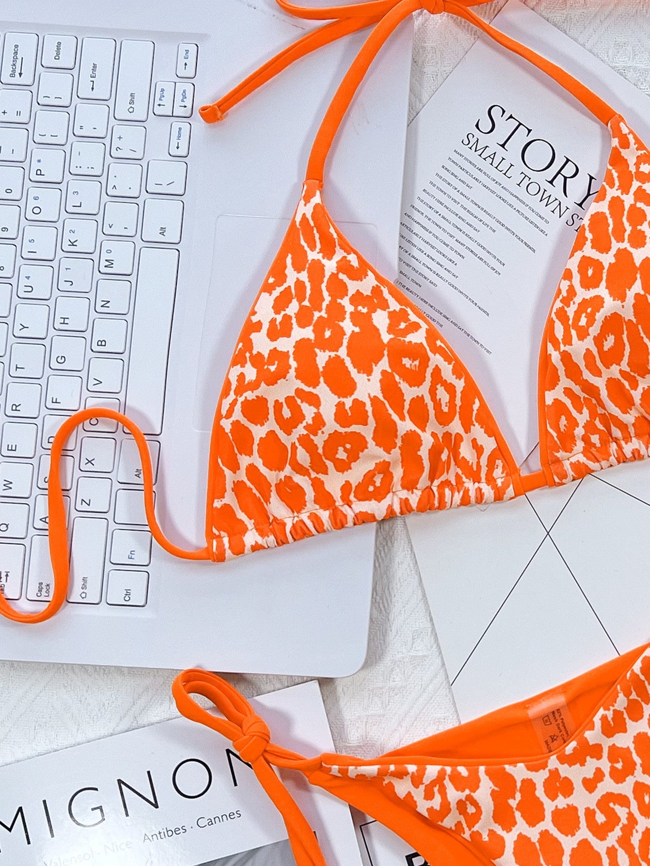Leopard Print Halter Neck Tie Side Bikini Set - Chaelisa's New Jammies