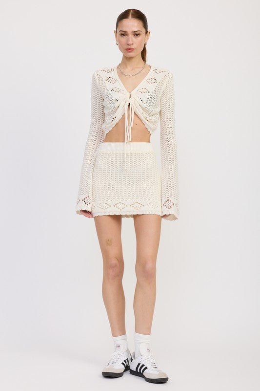 LETTUCE HEM MINI CROCHET SKIRT - Chaelisa's New Jammies