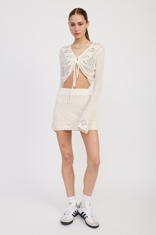 LETTUCE HEM MINI CROCHET SKIRT - Chaelisa's New Jammies