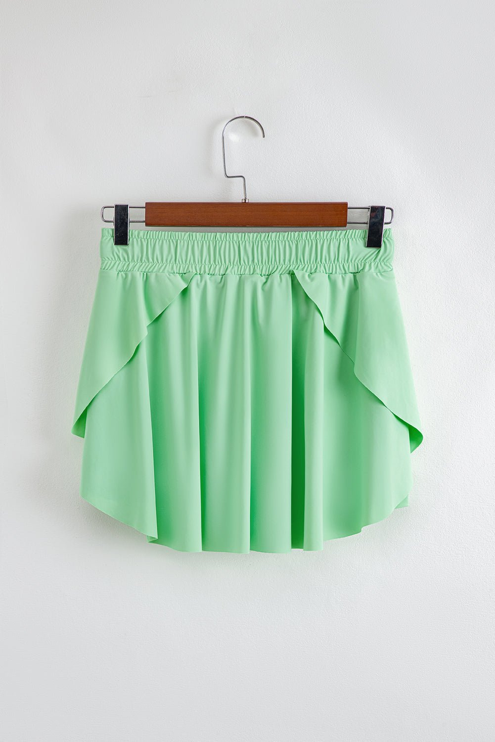 Light Green Drawstring High Waist Lined Tennis Skorts - Chaelisa's New Jammies