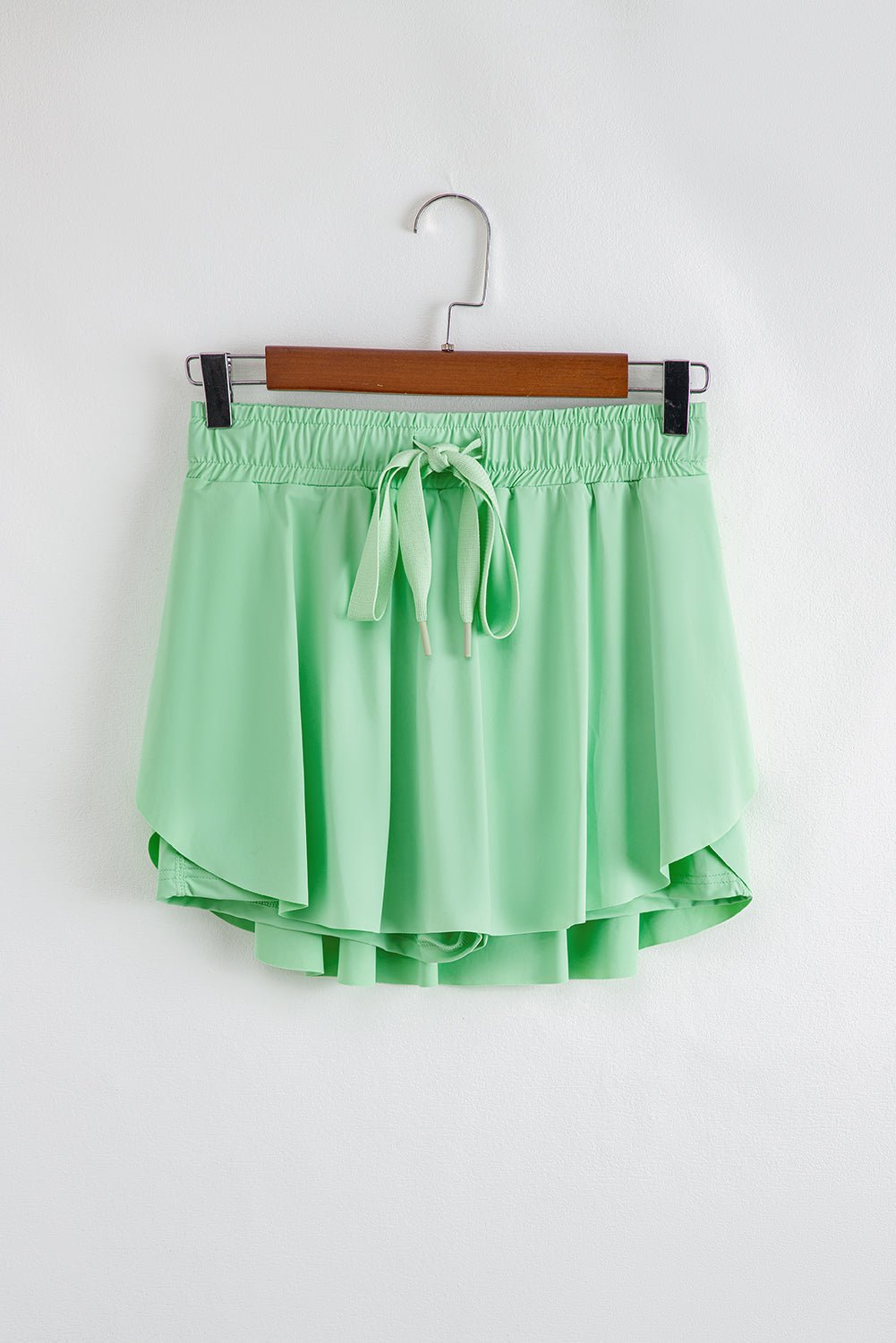 Light Green Drawstring High Waist Lined Tennis Skorts - Chaelisa's New Jammies