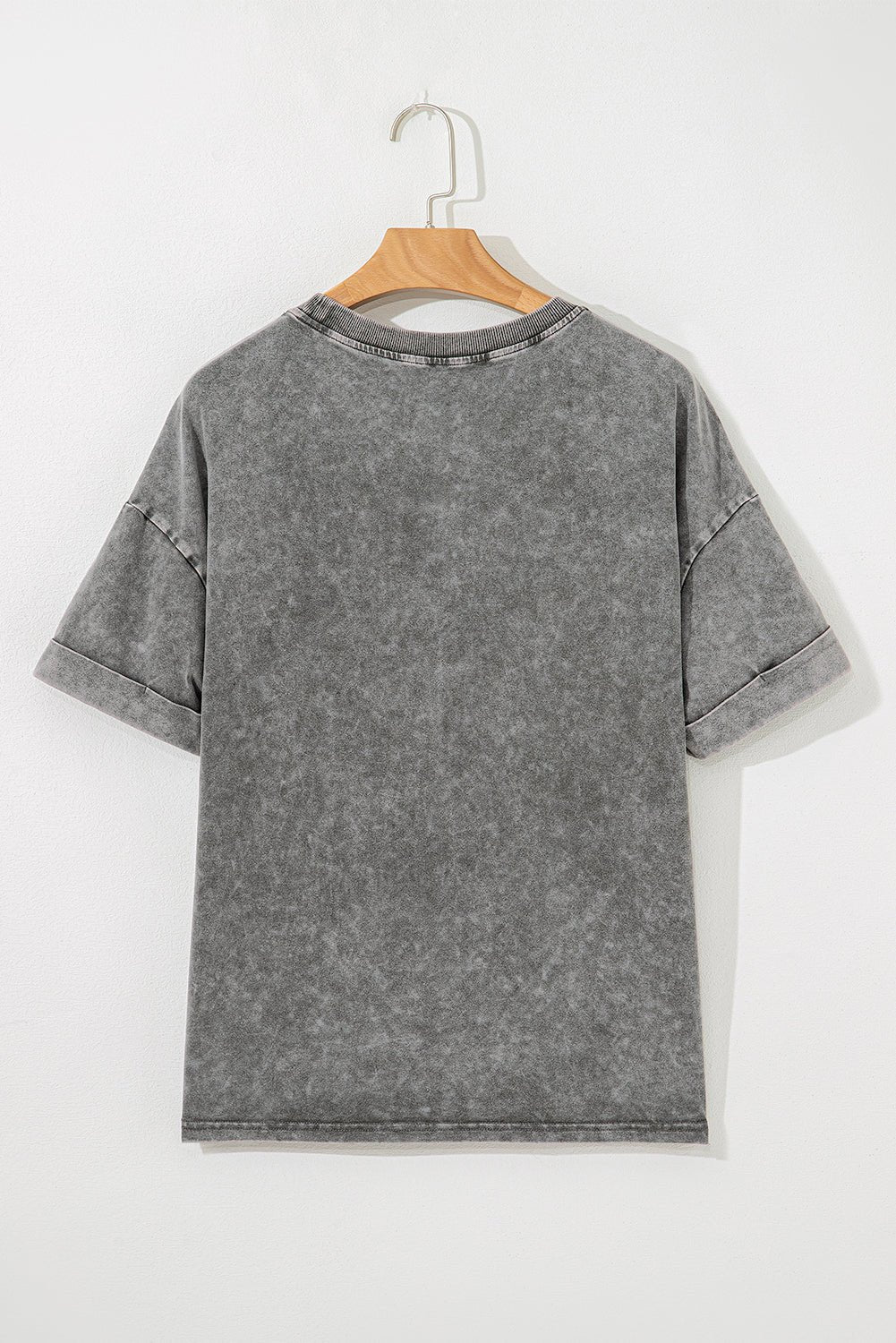 Light Grey Western Steer Head Tie Dye Print Crew Neck T Shirt - Chaelisa's New Jammies