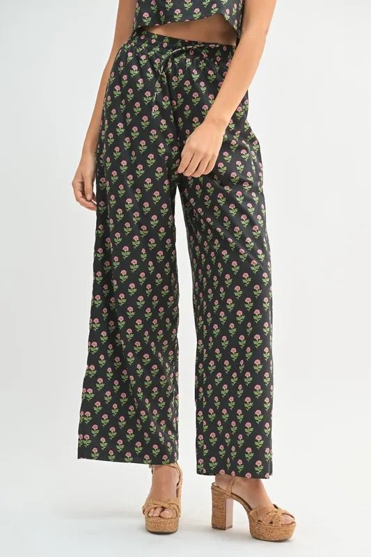 MABLE Floral Print Ruffle Top and Pants Set - Chaelisa's New Jammies