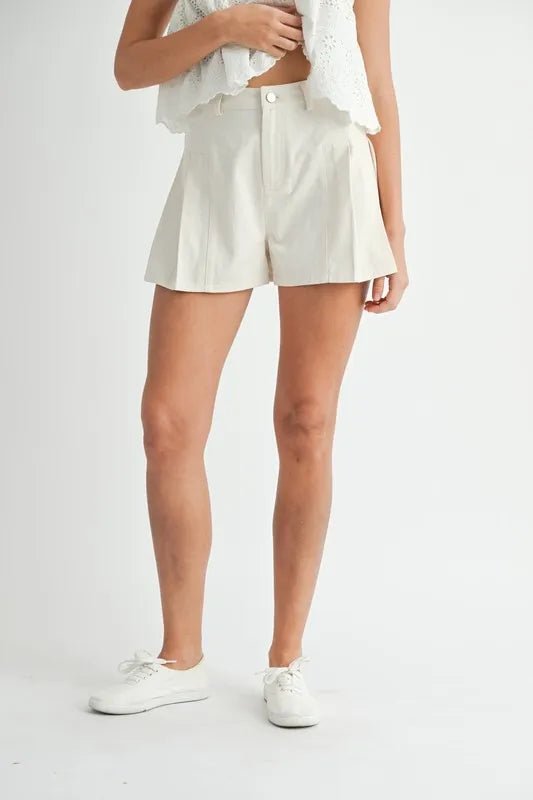 MABLE Pleated High Waist Twill Shorts - Chaelisa's New Jammies