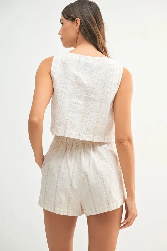 MABLE Square Neck Crop Top and Shorts Set - Chaelisa's New Jammies