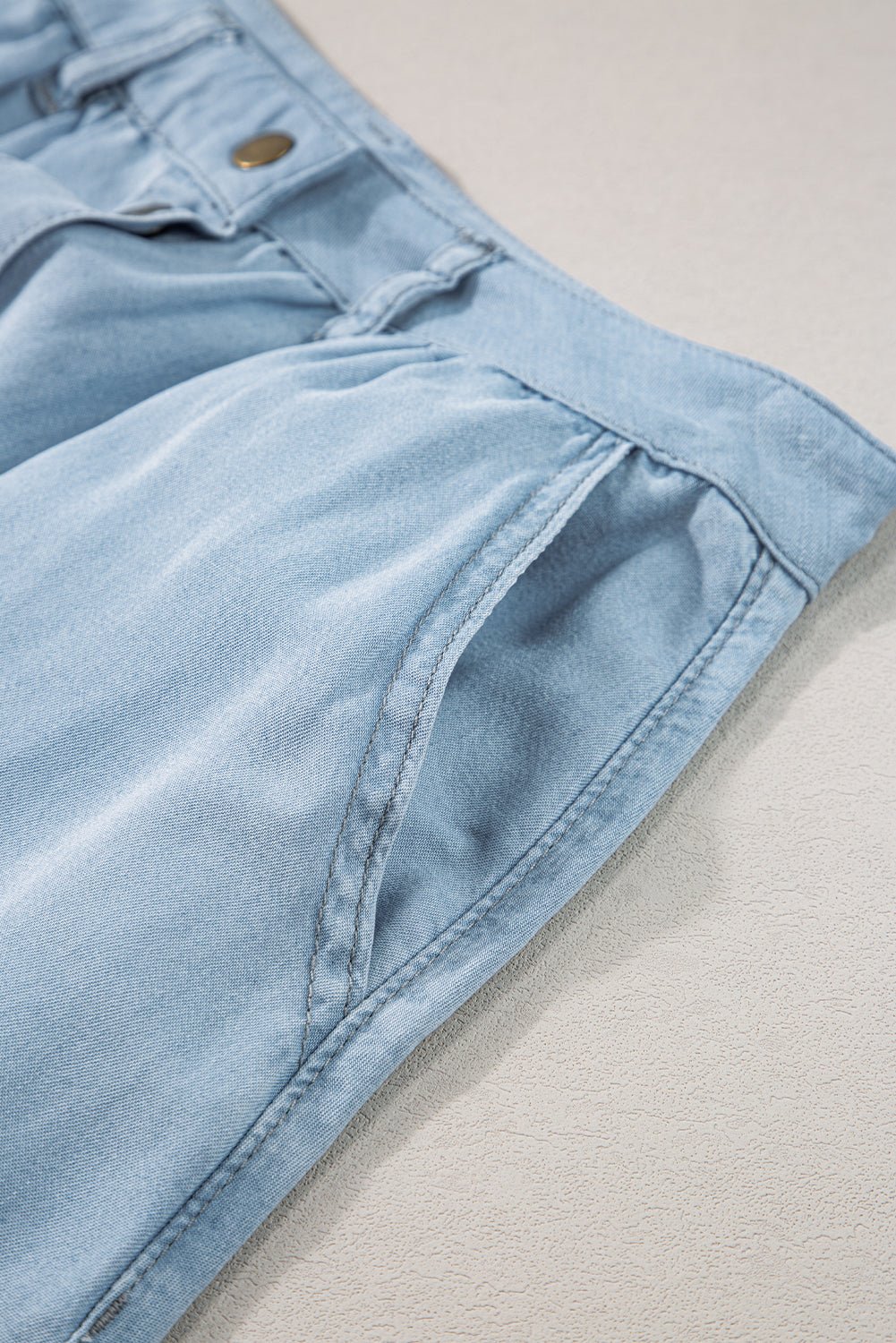 Mist Blue Fully Buttoned Long Denim Skirt - Chaelisa's New Jammies