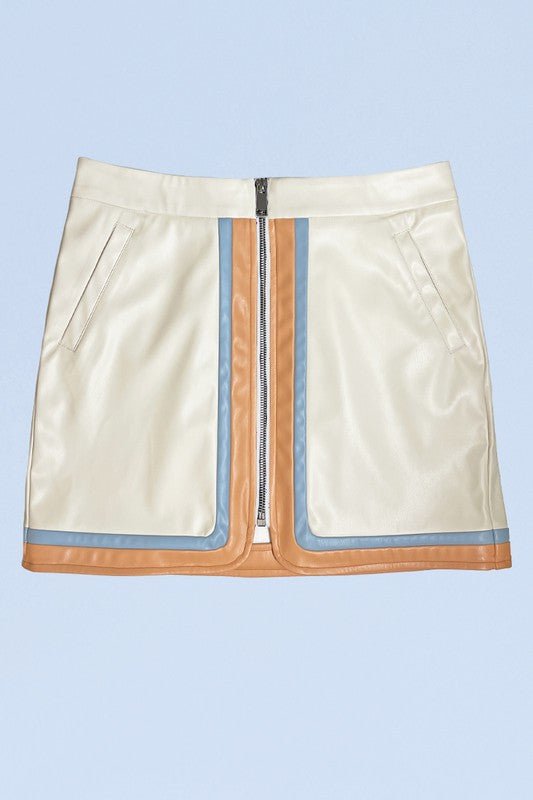 Pleather retro stripe skirt - Chaelisa's New Jammies
