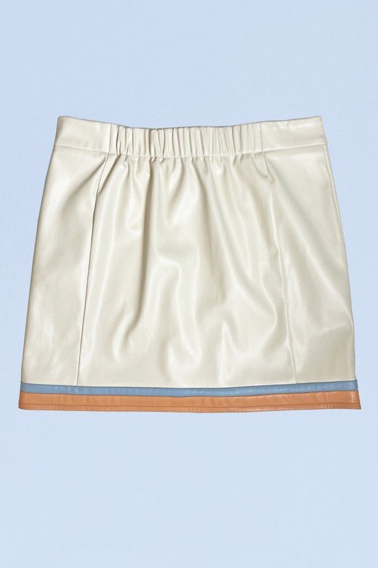 Pleather retro stripe skirt - Chaelisa's New Jammies