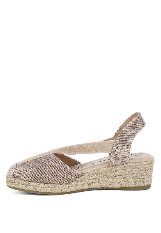 Port Side Metallic Woven Espadrille Wedges - Chaelisa's New Jammies